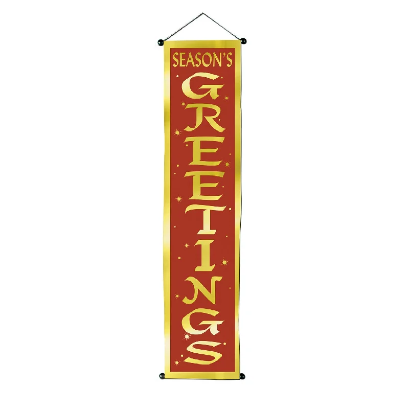 4' Velvet "Season's Greetings" Banner