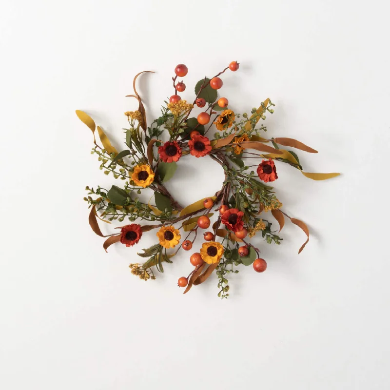 Fall Berry & Flower Wreath