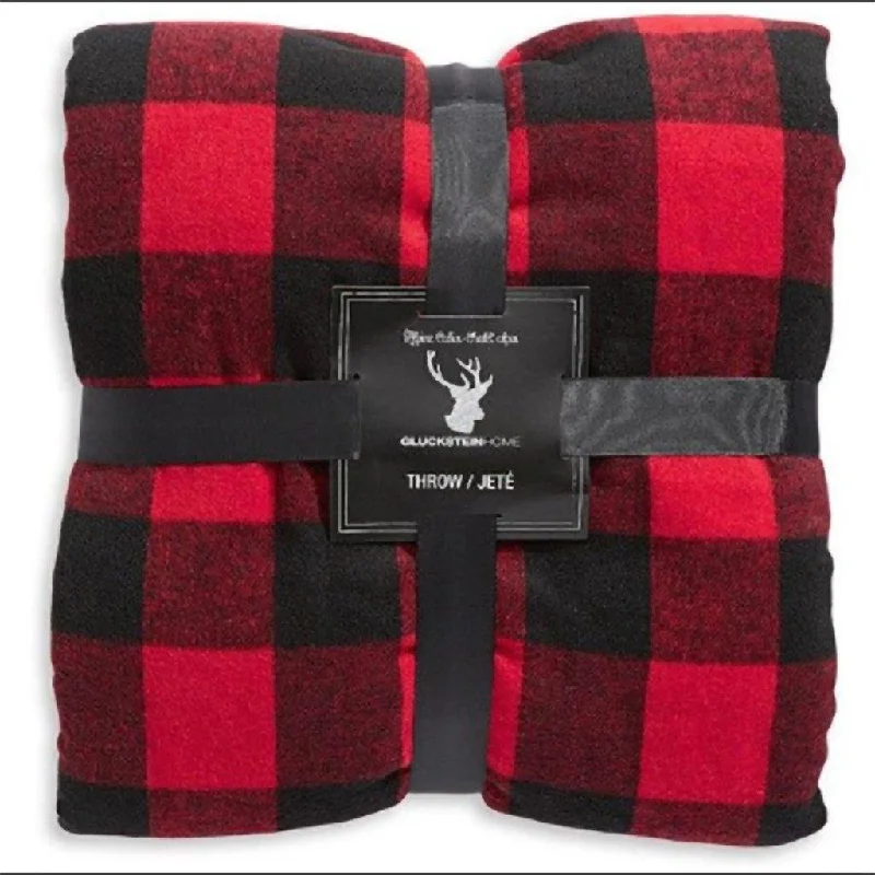 Cozy Sherpa & Fleece Blanket - Red & Black Buffalo Plaid