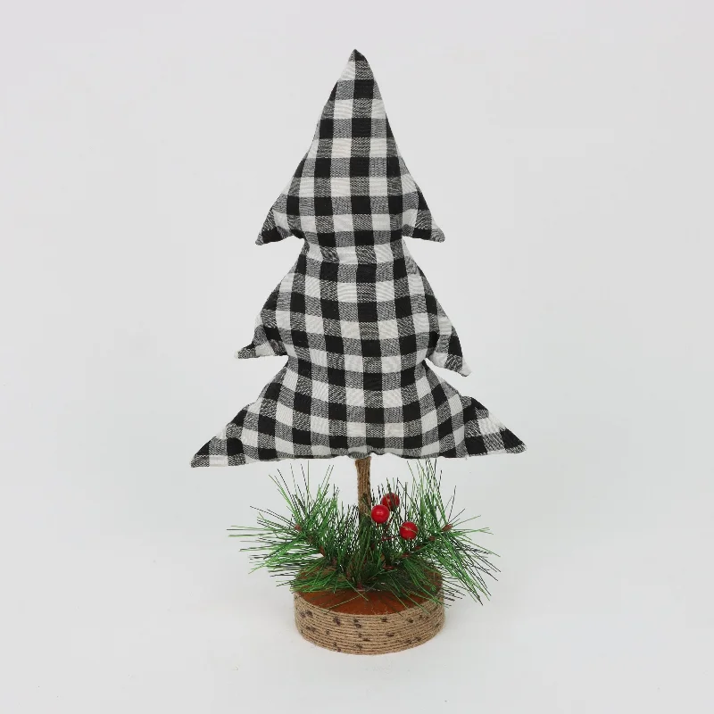 Black and white checkered Christmas tree