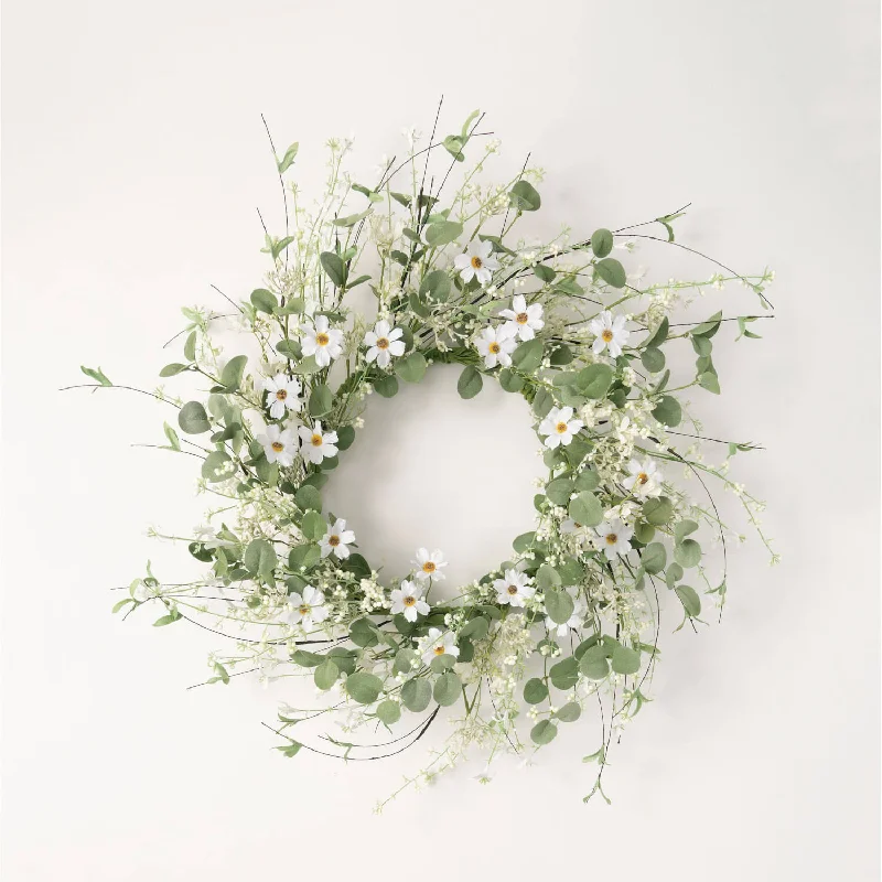 Daisy/Eucalyptus Wreath