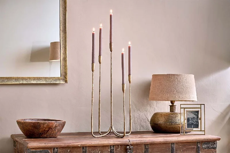 Mbata Cluster Candelabra - Antique Brass