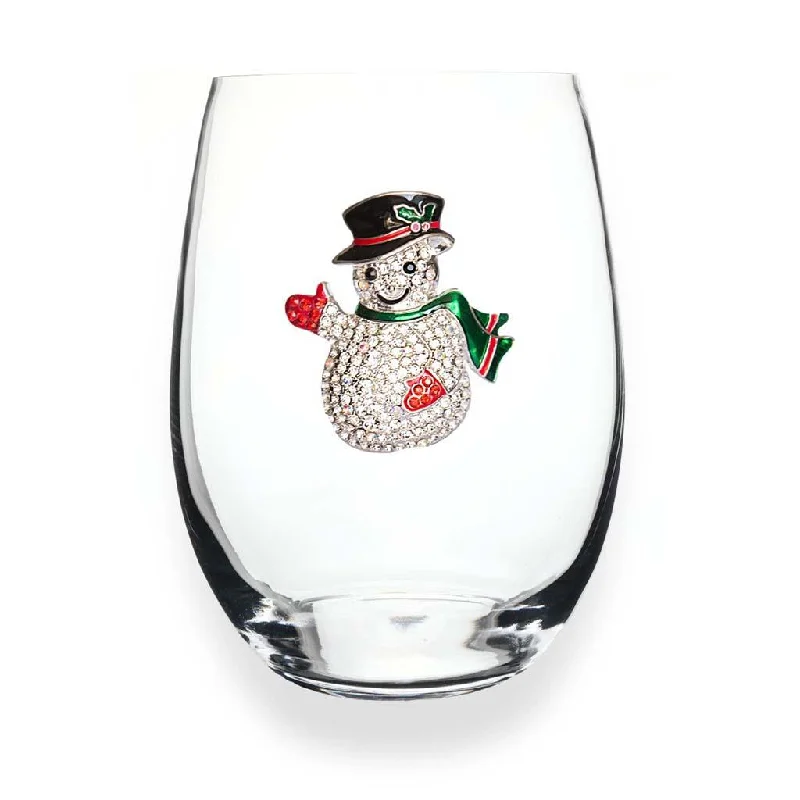 The Queens' Jewels : Snowman Jeweled Stemless Wineglass