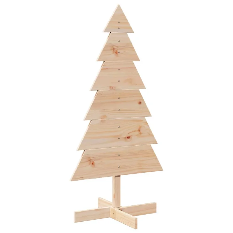 Wooden Christmas Tree for Decoration 120 cm Solid Wood Pine